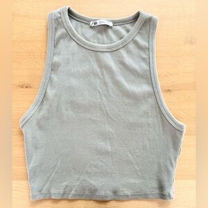 Zara NWOT Cropped Tank Top Size L